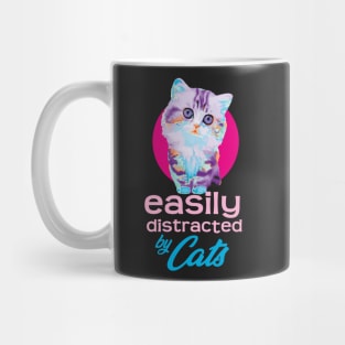 Easily Distracted By Cats - Vibrant Kitty Mug